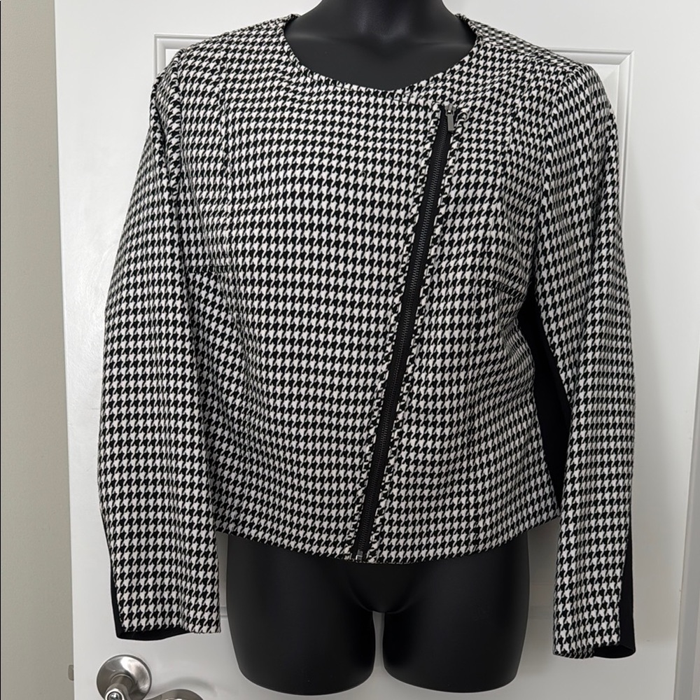 Lane Bryant Black and White Houndstooth Women's Jacket
